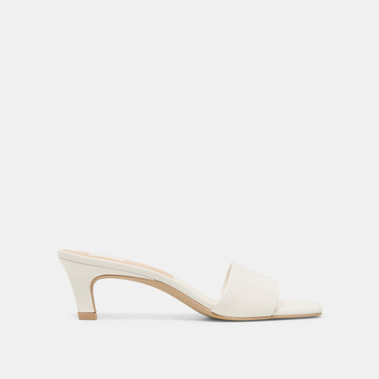 Rexa True White Leather Heels Dolce Vita