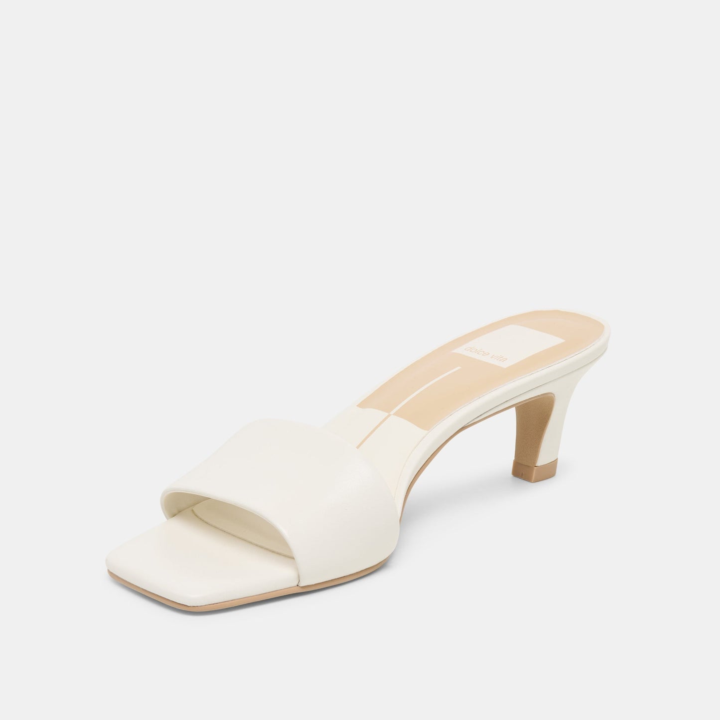 Rexa True White Leather Heels Dolce Vita