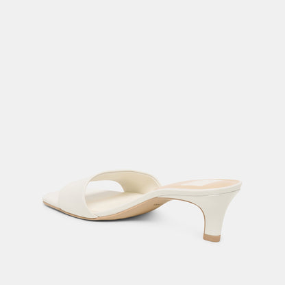 Rexa True White Leather Heels Dolce Vita