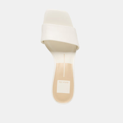 Rexa True White Leather Heels Dolce Vita
