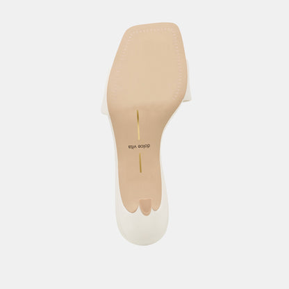 Rexa True White Leather Heels Dolce Vita