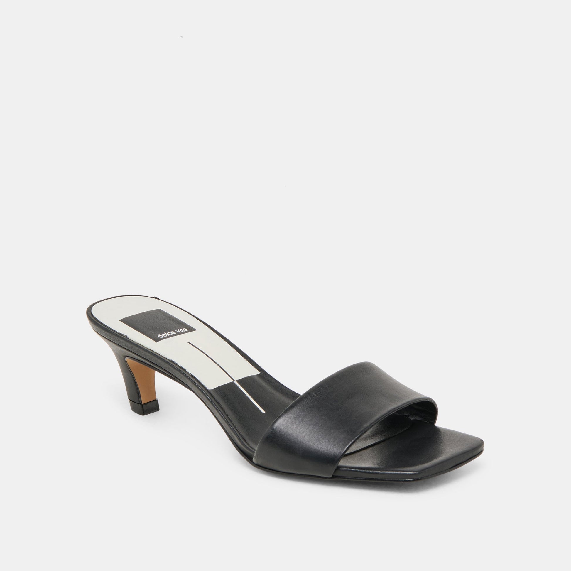 Rexa Black Leather Heels Dolce Vita