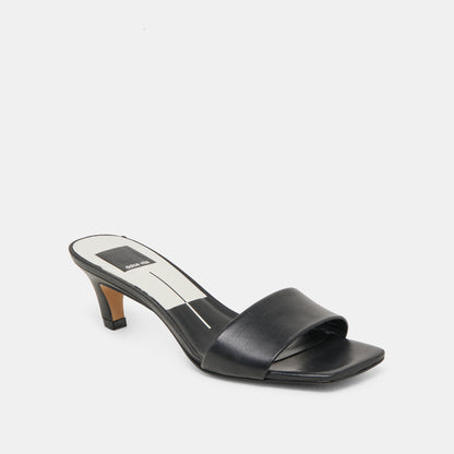 Rexa Black Leather Heels Dolce Vita