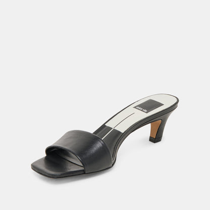 Rexa Black Leather Heels Dolce Vita