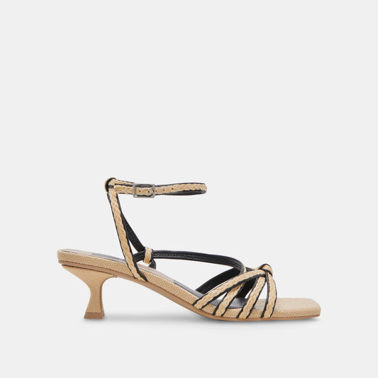 BEV BRAID WIDE HEELS BLACK NATURAL JUTE Dolce Vita