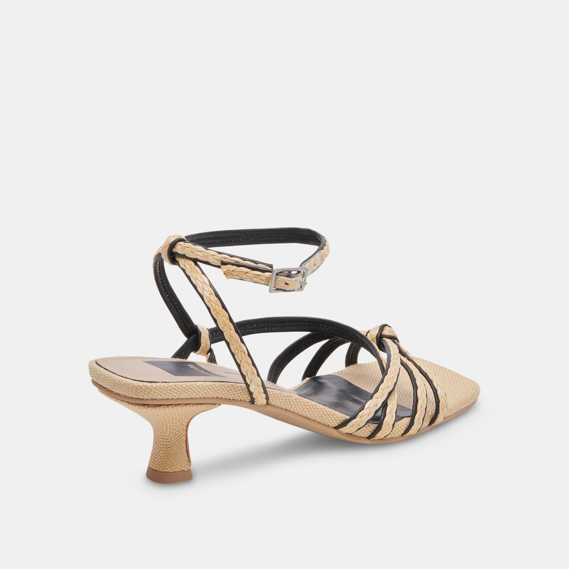 BEV BRAID WIDE HEELS BLACK NATURAL JUTE Dolce Vita