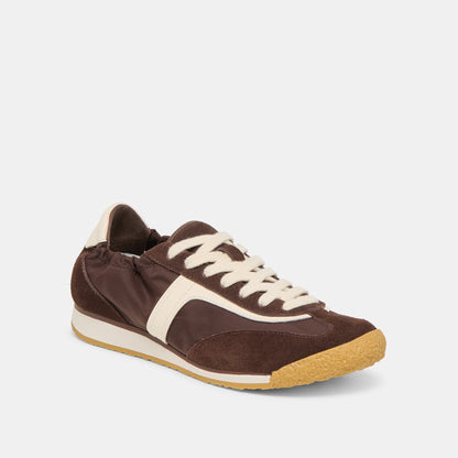 Sariya Dk Brown Nylon Sneakers Dolce Vita