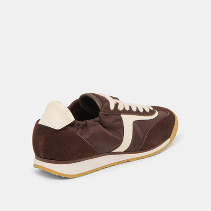 Sariya Dk Brown Nylon Sneakers Dolce Vita