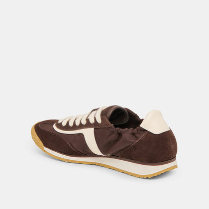 Sariya Dk Brown Nylon Sneakers Dolce Vita