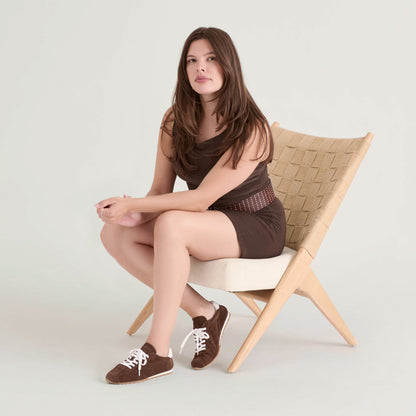 Serina Dk Brown Suede Sneakers Dolce Vita