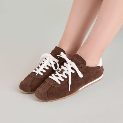 Serina Dk Brown Suede Sneakers Dolce Vita
