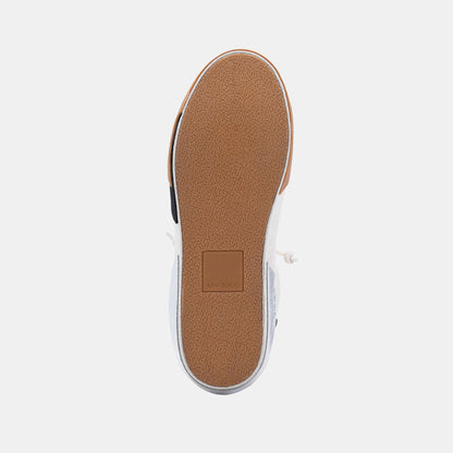 ZINA SNEAKERS WHITE BLACK LEATHER Dolce Vita