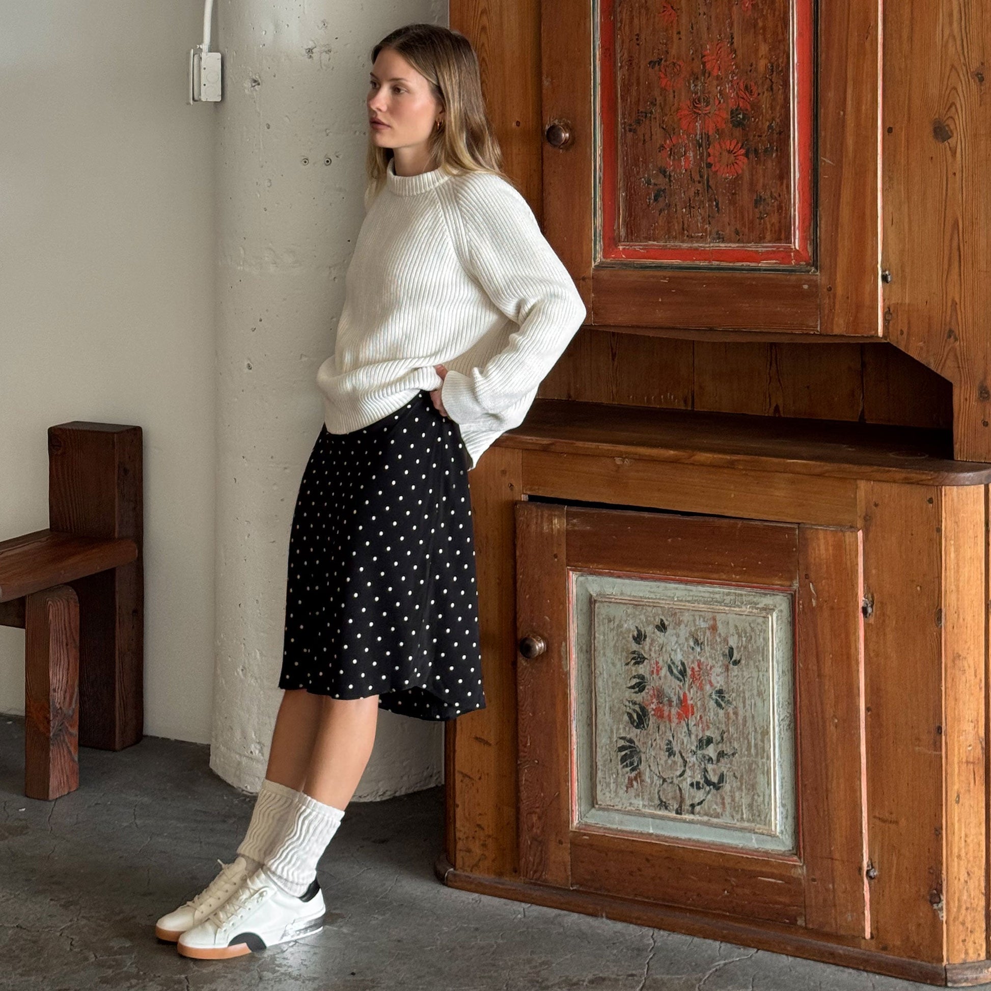 ZINA SNEAKERS WHITE BLACK LEATHER Dolce Vita