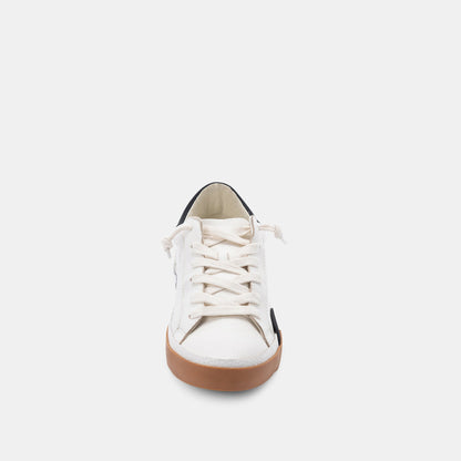 ZINA SNEAKERS WHITE BLACK LEATHER Dolce Vita