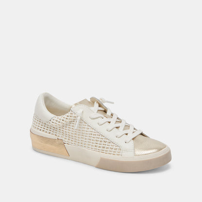 ZINA SNEAKERS BONE GOLD WOVEN Dolce Vita