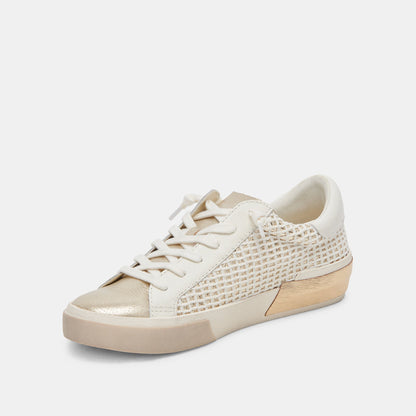 ZINA SNEAKERS BONE GOLD WOVEN Dolce Vita