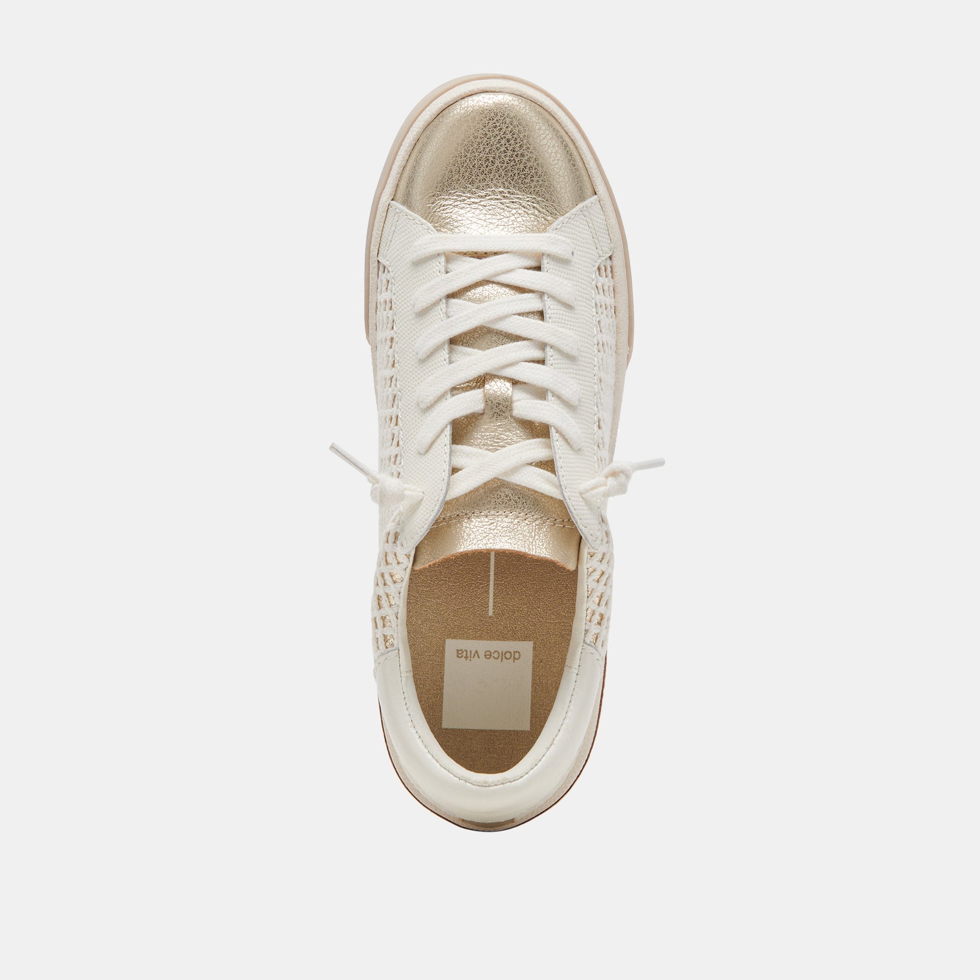 ZINA SNEAKERS BONE GOLD WOVEN Dolce Vita