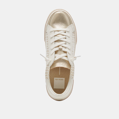 ZINA SNEAKERS BONE GOLD WOVEN Dolce Vita