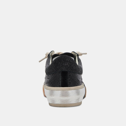 Zina Sneakers Onyx Embossed Leather Dolce Vita