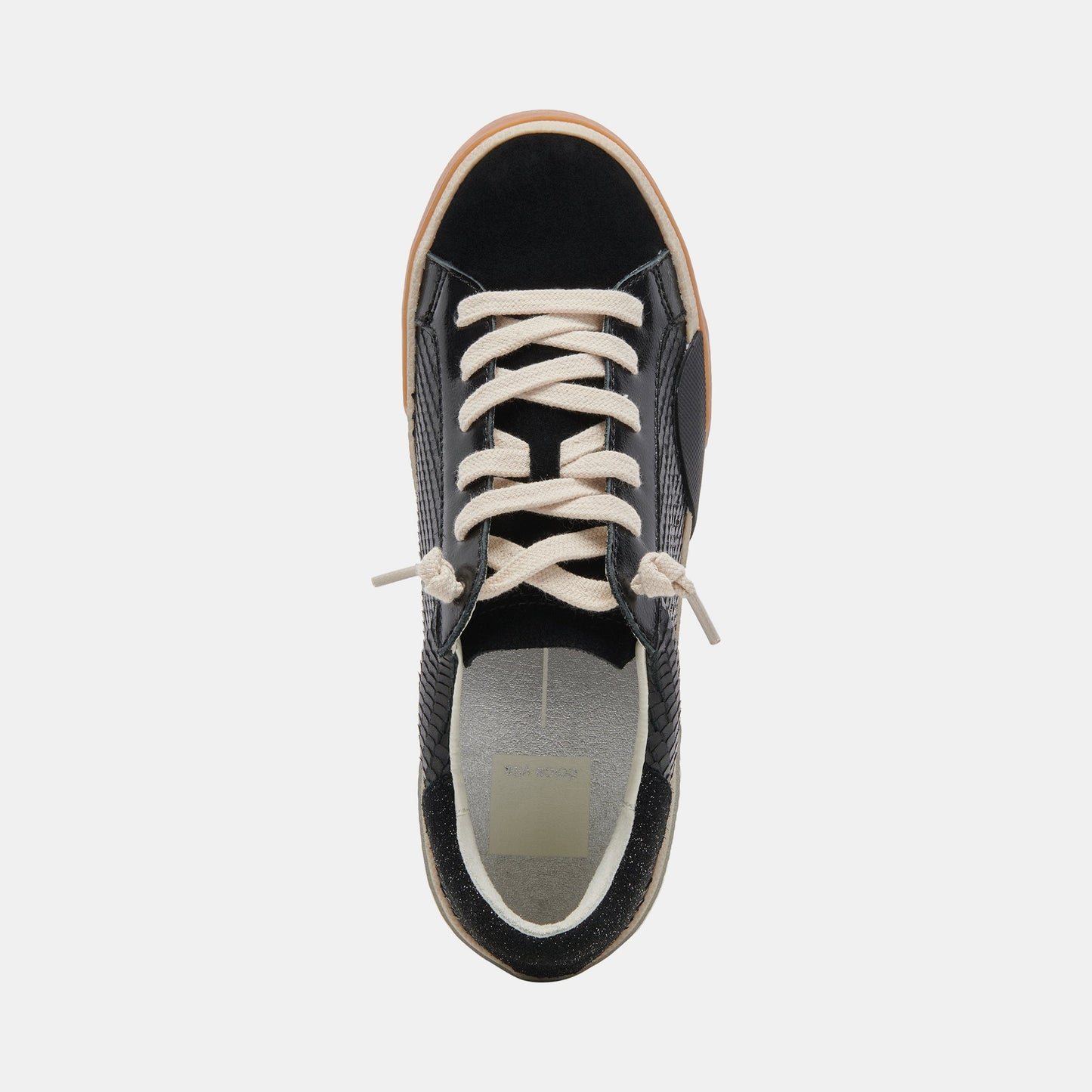 Zina Sneakers Onyx Embossed Leather Dolce Vita