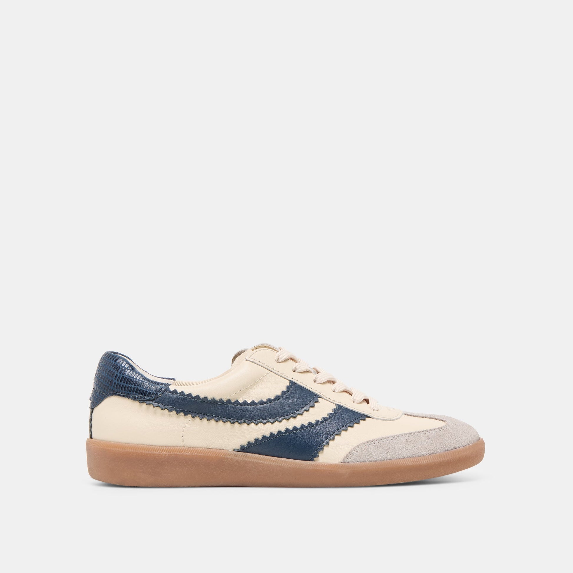 Merit White Navy Leather Sneakers Dolce Vita
