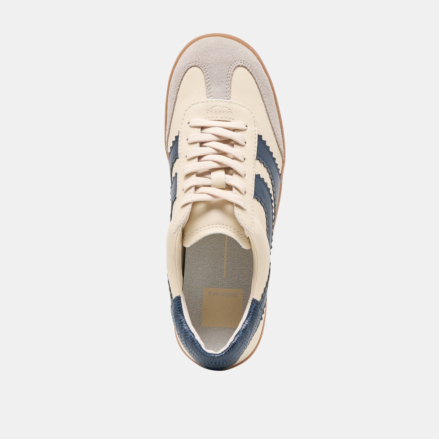Merit White Navy Leather Sneakers Dolce Vita