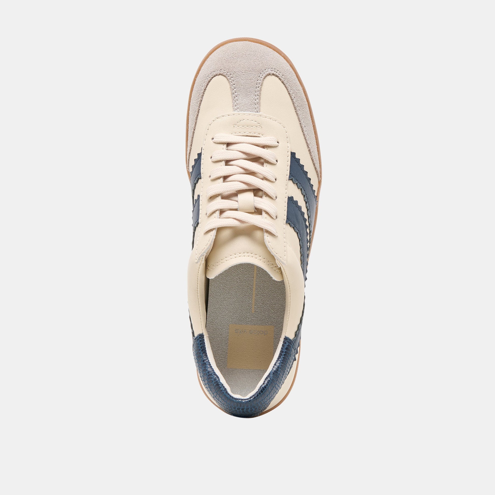 Merit White Navy Leather Sneakers Dolce Vita