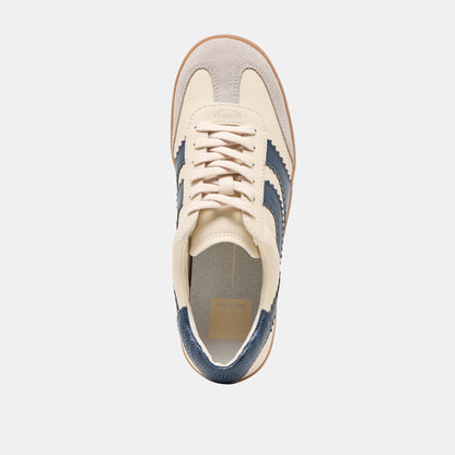 Merit White Navy Leather Sneakers Dolce Vita