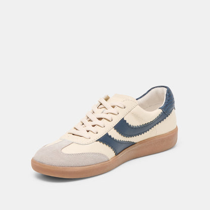 Merit White Navy Leather Sneakers Dolce Vita