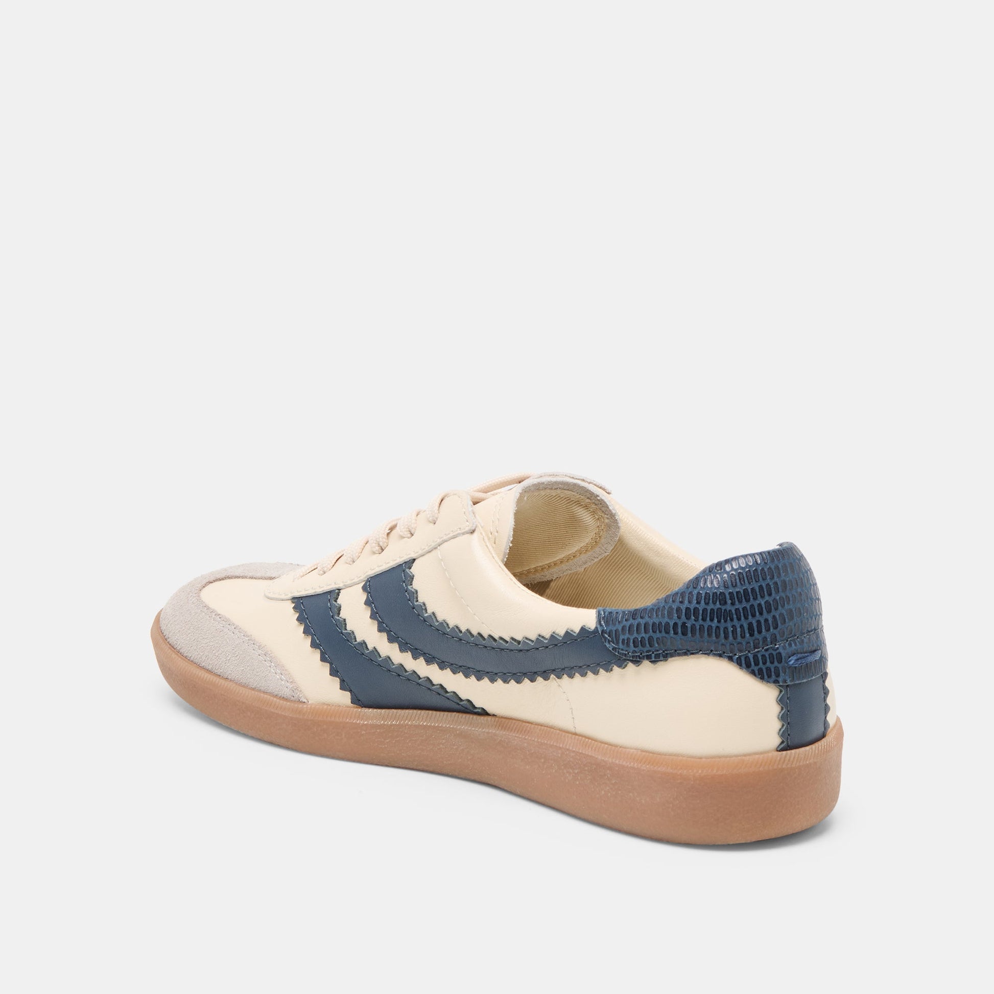 Merit White Navy Leather Sneakers Dolce Vita