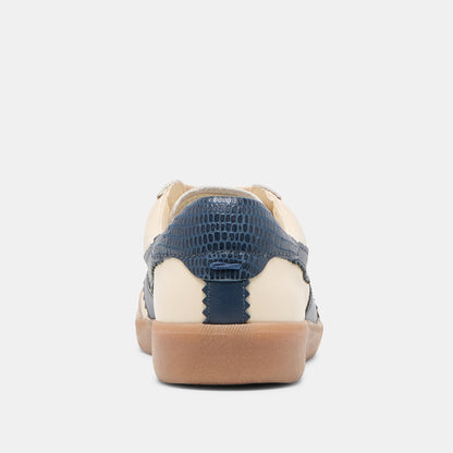 Merit White Navy Leather Sneakers Dolce Vita