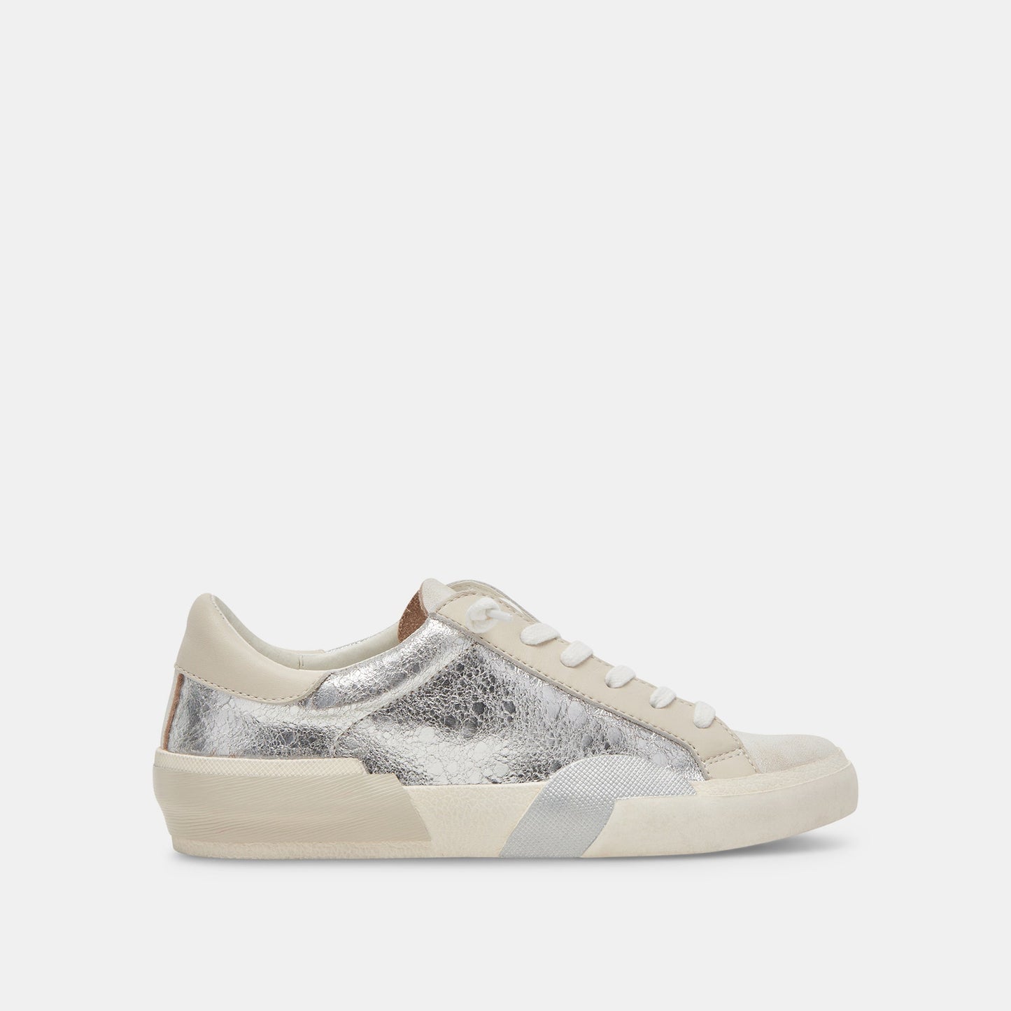 Zina Sneakers Chrome Distressed Leather Dolce Vita