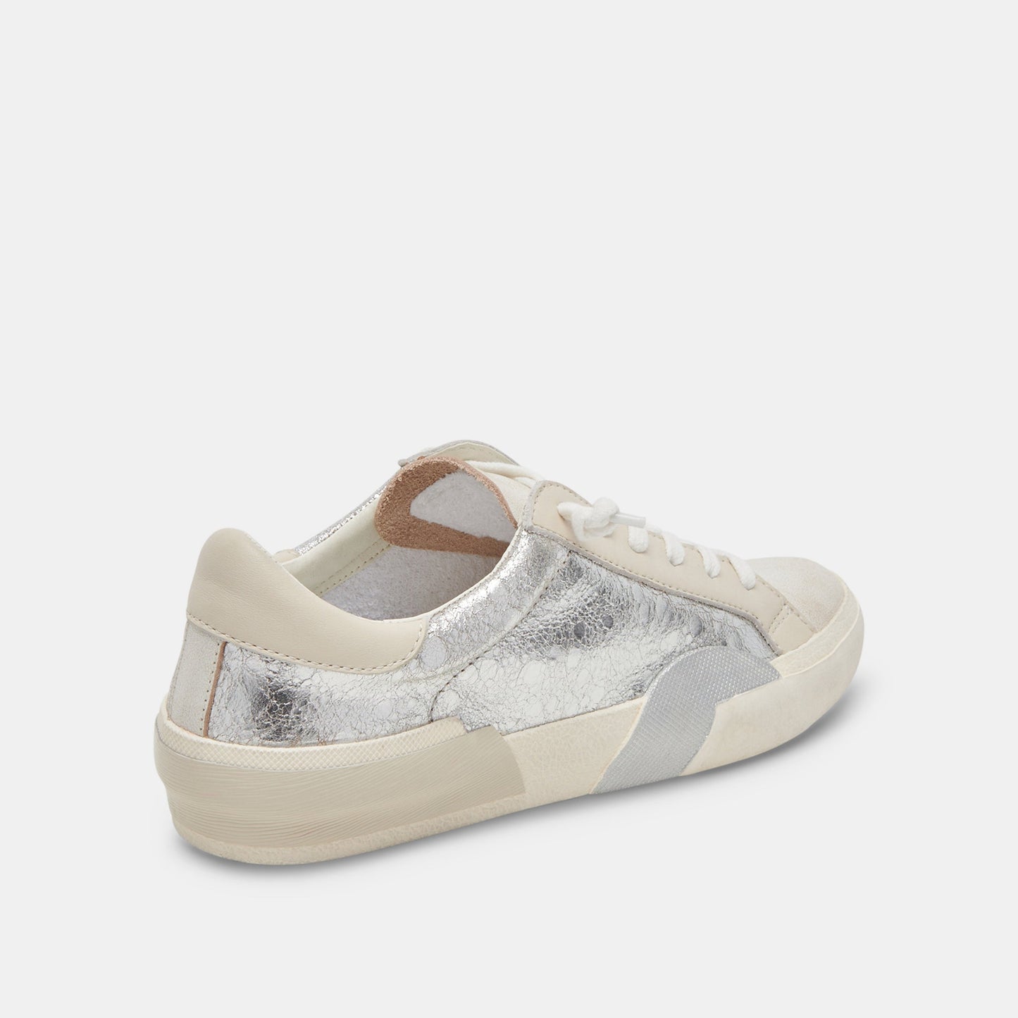 Zina Sneakers Chrome Distressed Leather Dolce Vita