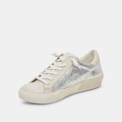 Zina Sneakers Chrome Distressed Leather Dolce Vita