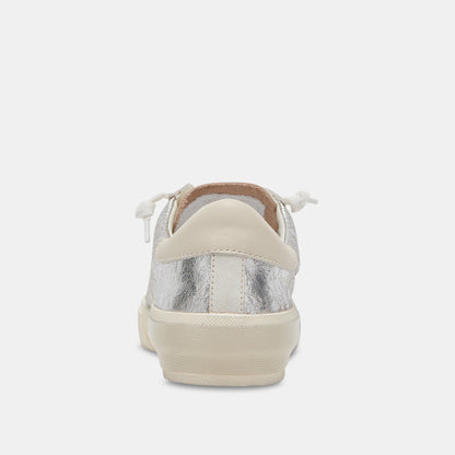Zina Sneakers Chrome Distressed Leather Dolce Vita