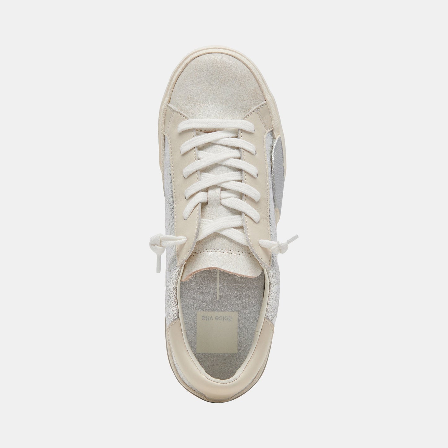 Zina Sneakers Chrome Distressed Leather Dolce Vita