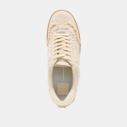 Notice Lace Ivory Suede Sneakers Dolce Vita
