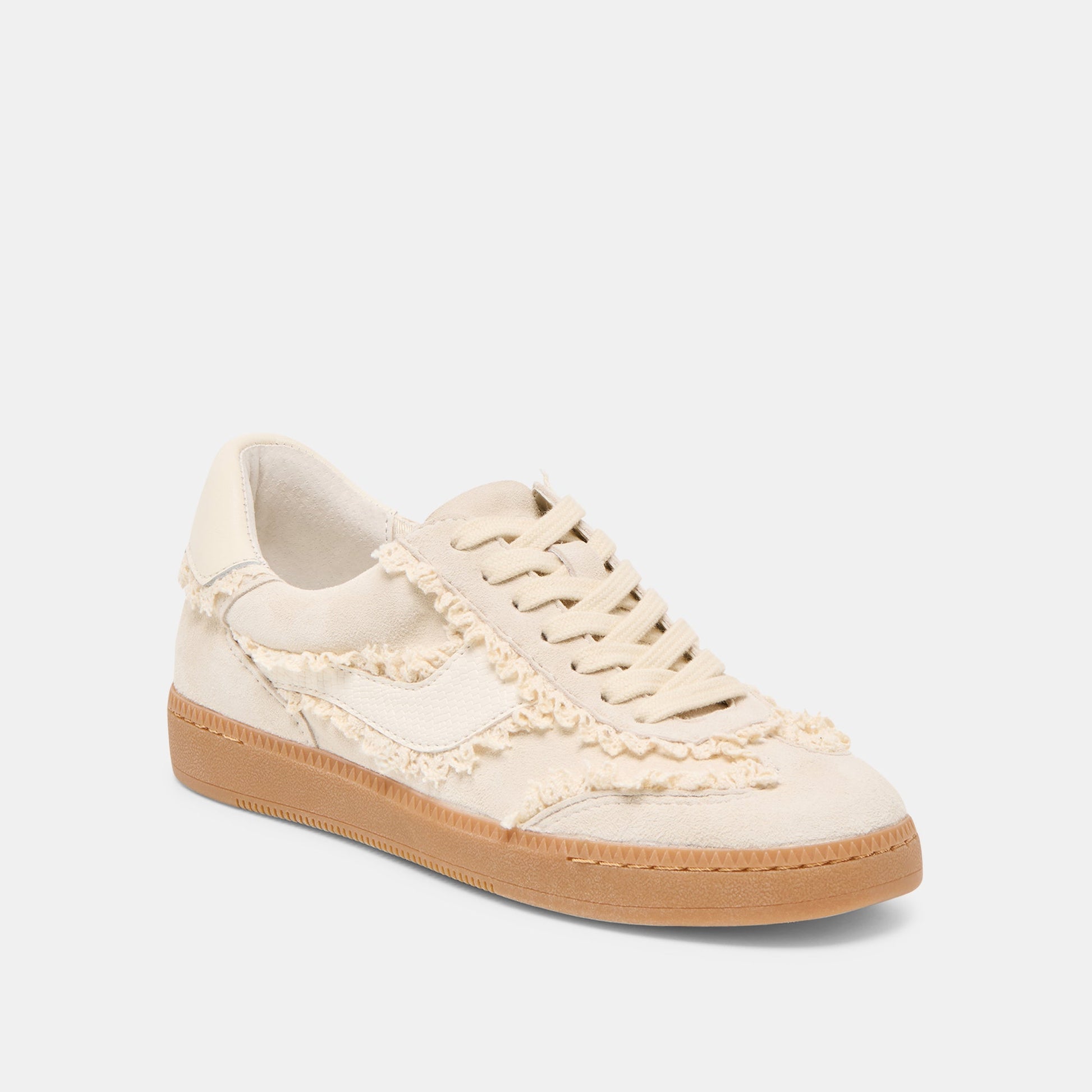 Notice Lace Ivory Suede Sneakers Dolce Vita