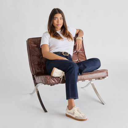 Notice Grey White Leather Sneakers Dolce Vita