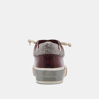 ZINA SNEAKERS BURGUNDY CRINKLE PATENT Dolce Vita