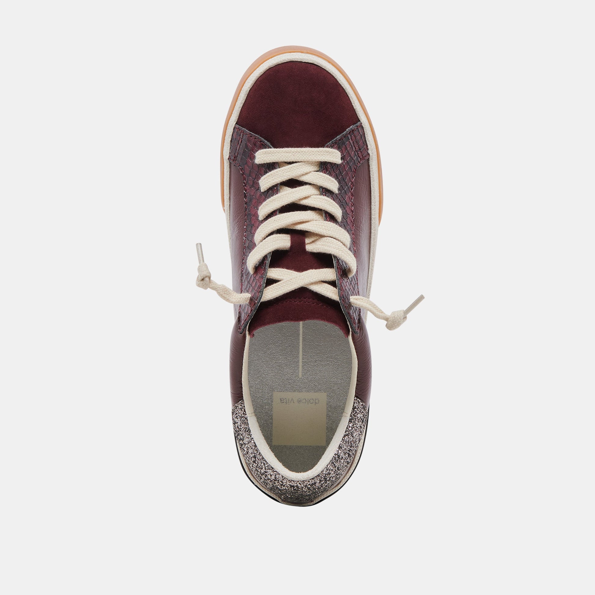 ZINA SNEAKERS BURGUNDY CRINKLE PATENT Dolce Vita