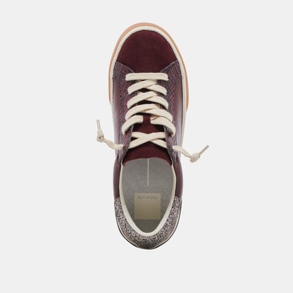 ZINA SNEAKERS BURGUNDY CRINKLE PATENT Dolce Vita