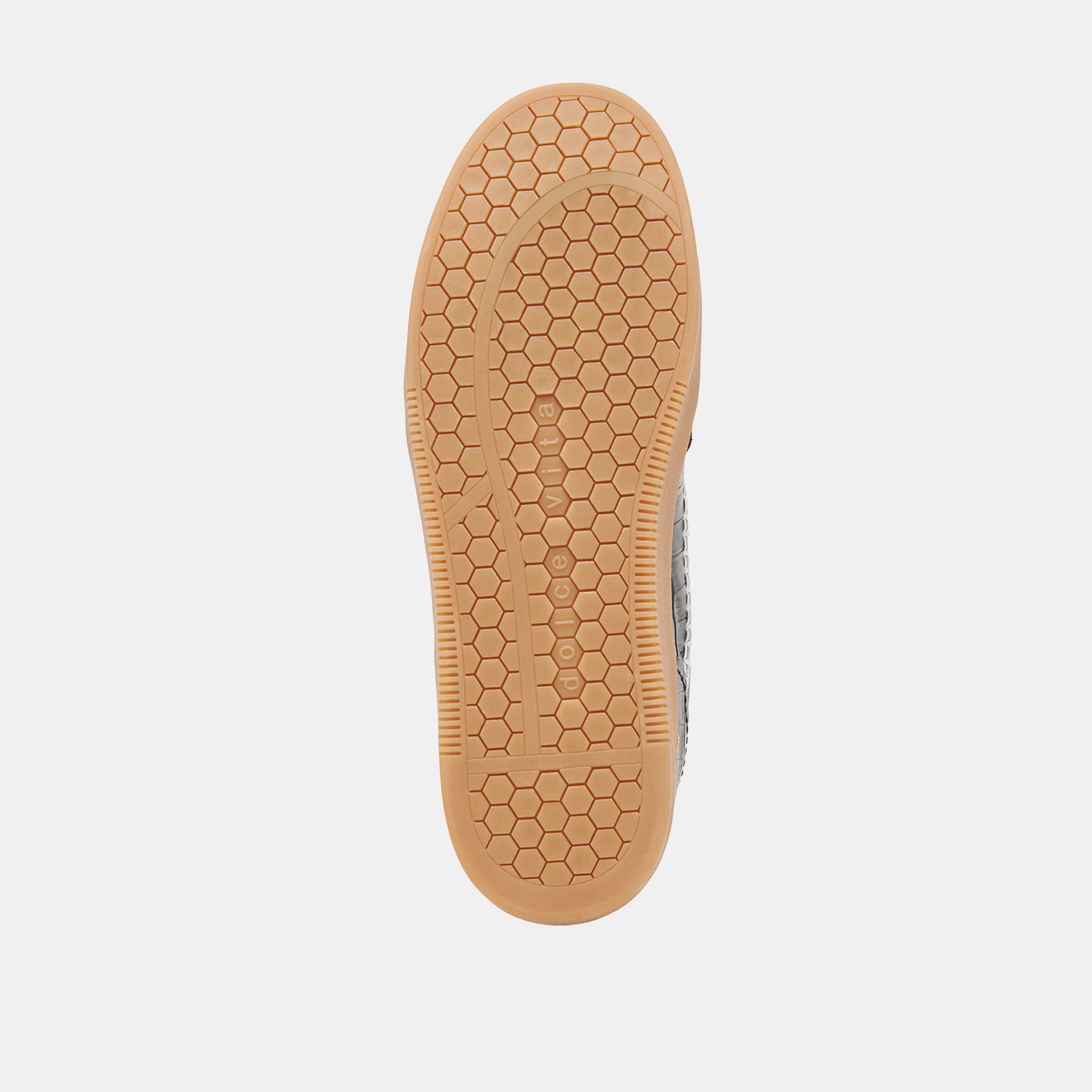 NOTICE STITCH SNEAKERS NOIR CROCO EMBOSSED LEATHER Dolce Vita