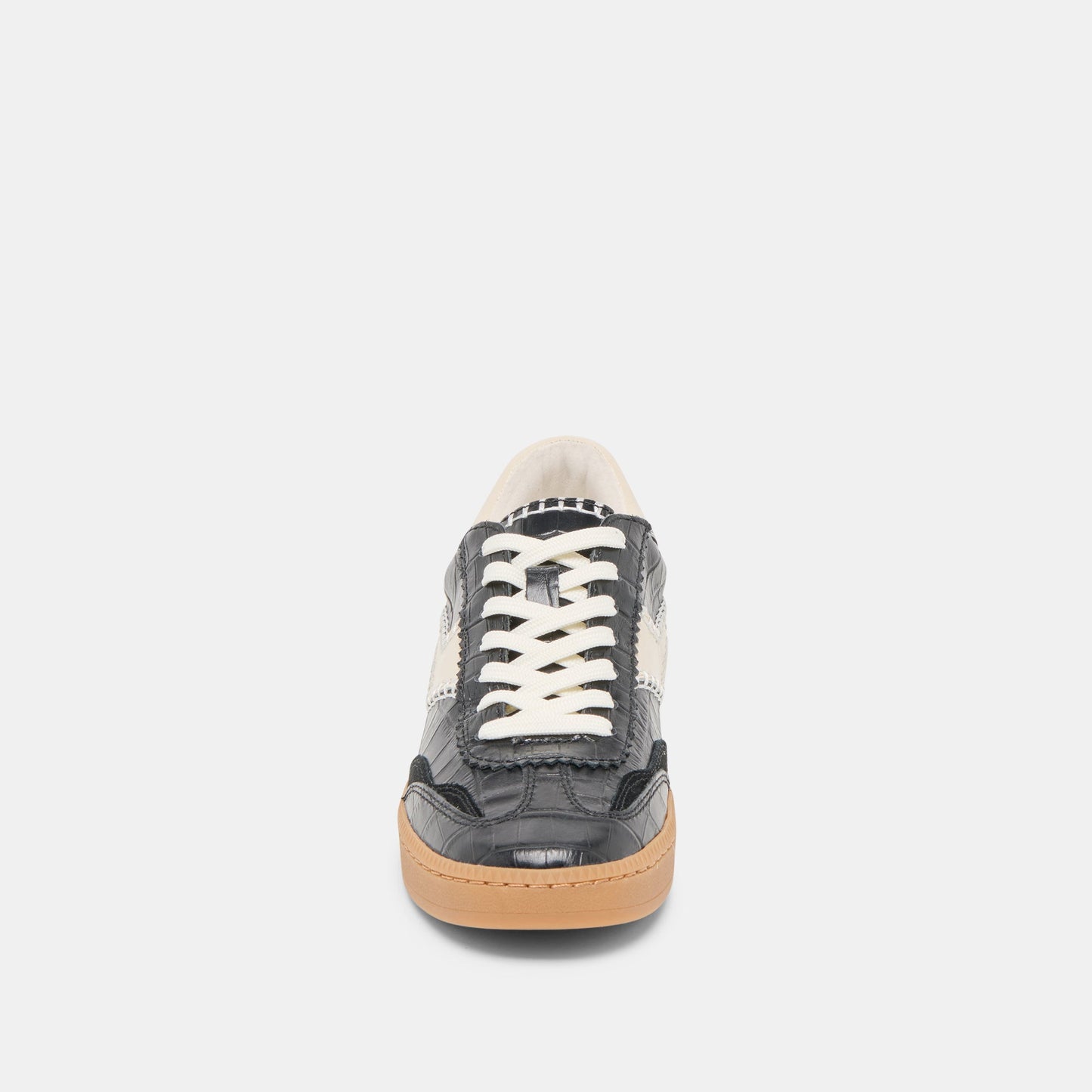 NOTICE STITCH SNEAKERS NOIR CROCO EMBOSSED LEATHER Dolce Vita