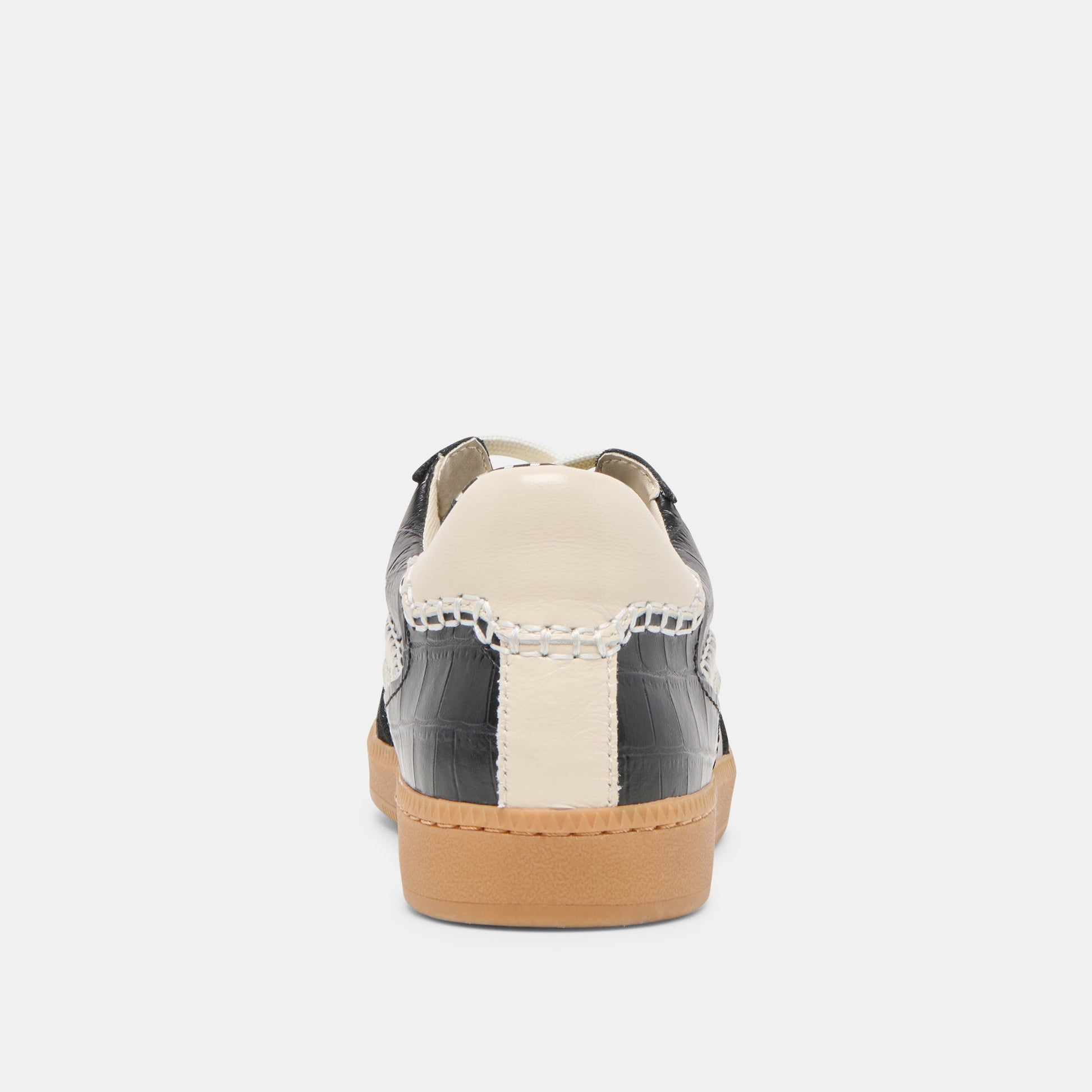 NOTICE STITCH SNEAKERS NOIR CROCO EMBOSSED LEATHER Dolce Vita