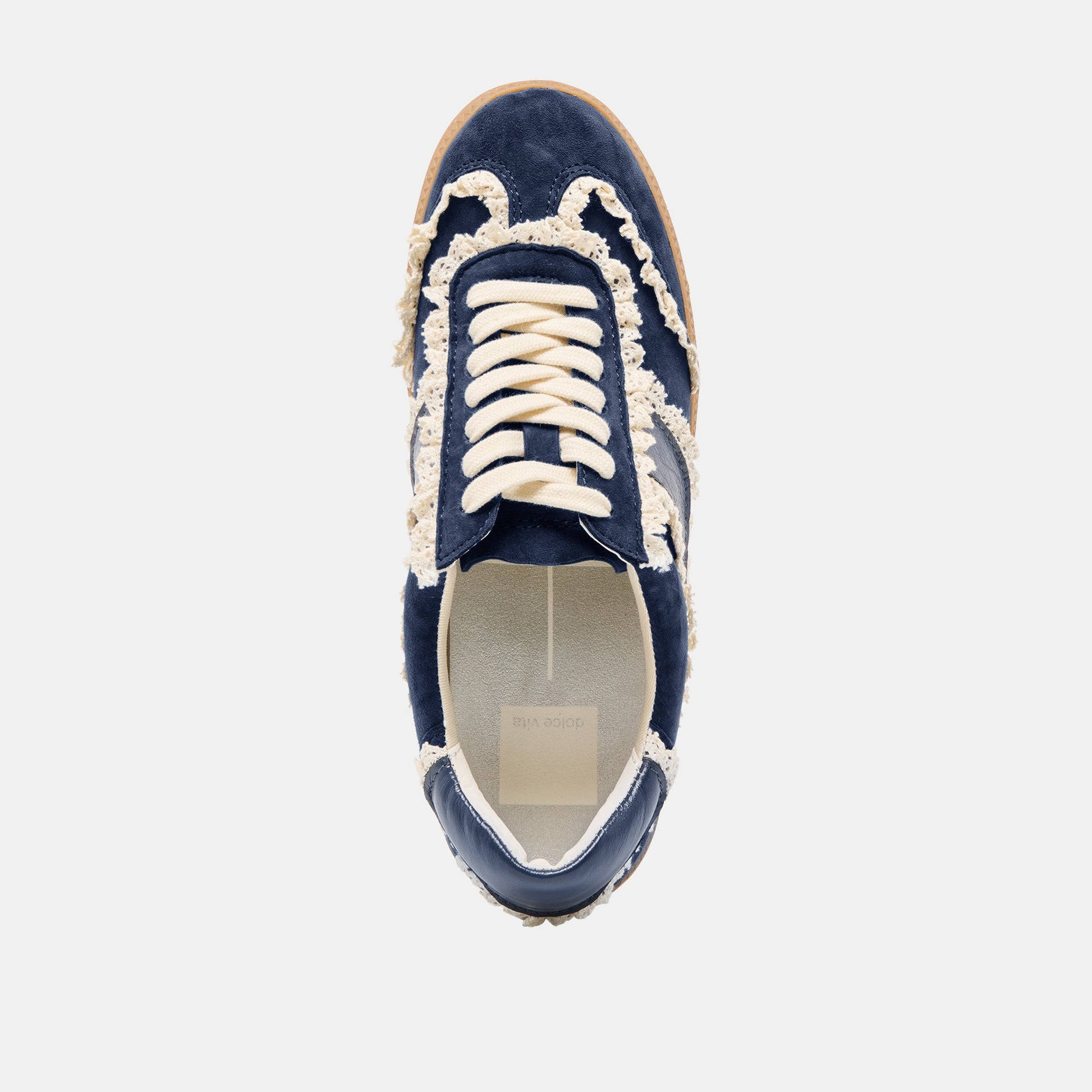 Notice Lace Navy Suede Sneakers Dolce Vita