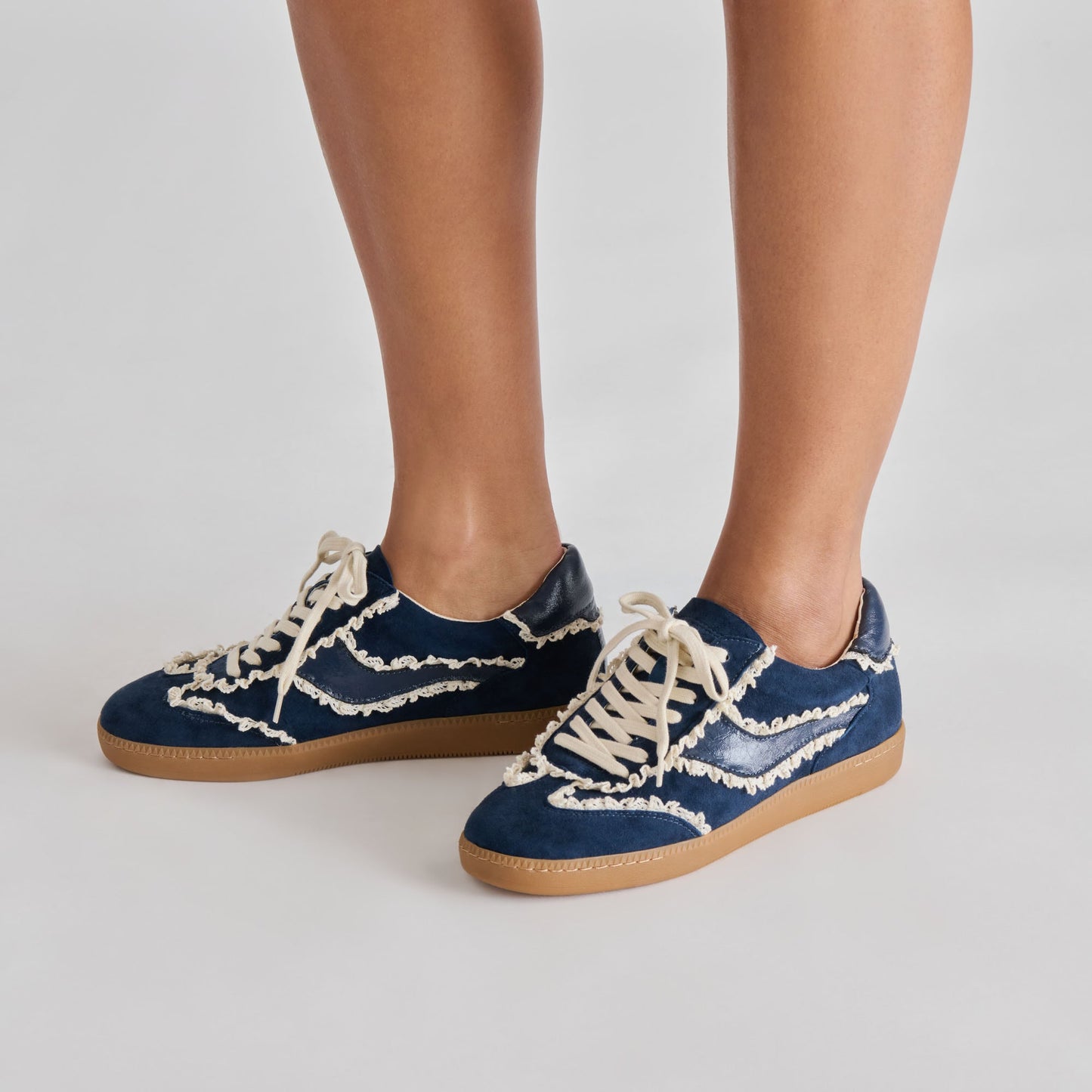 Notice Lace Navy Suede Sneakers Dolce Vita