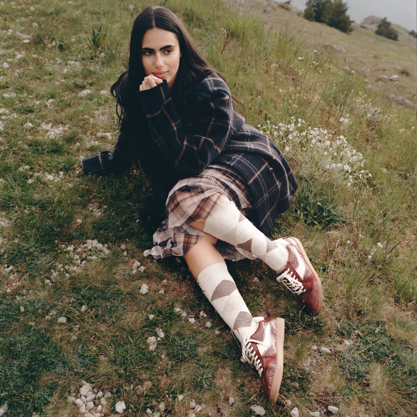 NOTICE STITCH SNEAKERS OXBLOOD CROCO EMBOSSED LEATHER Dolce Vita