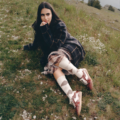 NOTICE STITCH SNEAKERS OXBLOOD CROCO EMBOSSED LEATHER Dolce Vita