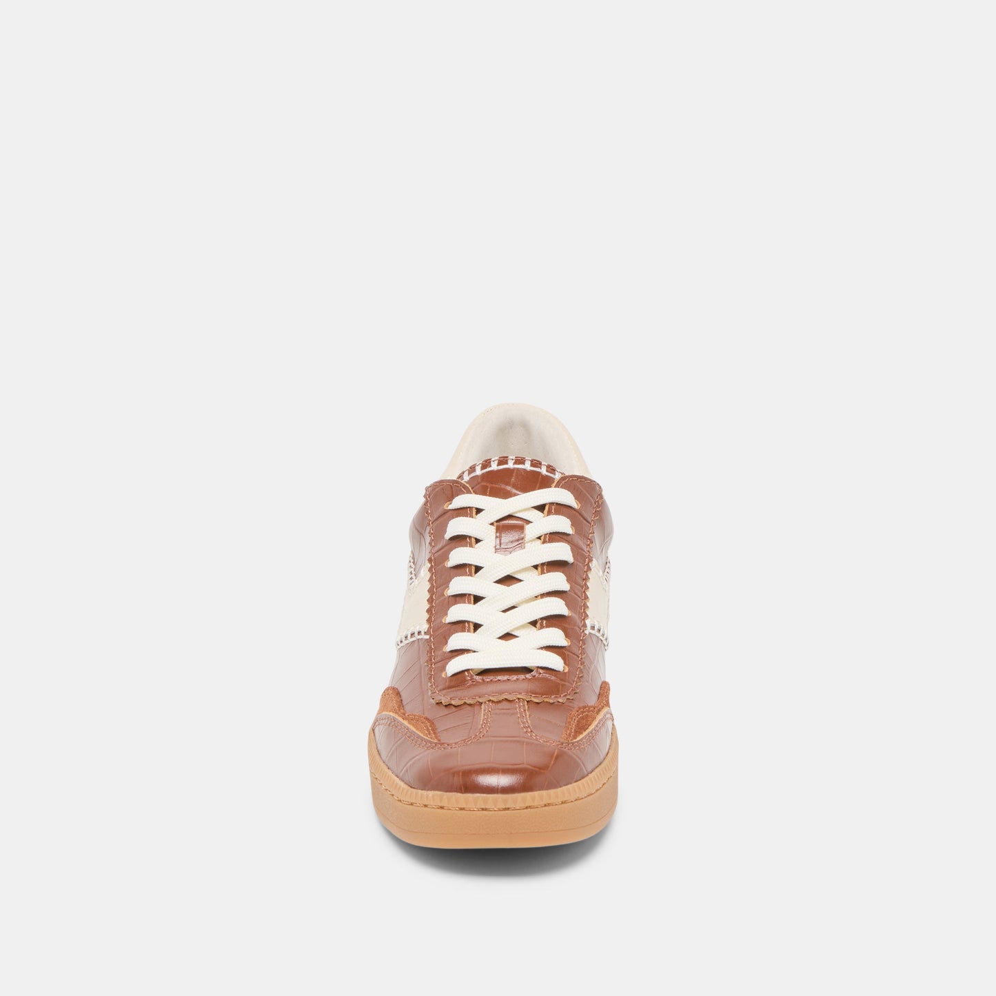 NOTICE STITCH SNEAKERS COGNAC CROCO EMBOSSED LEATHER Dolce Vita